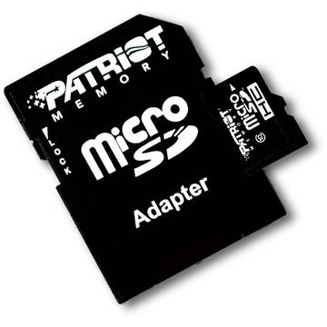 Card memorie Patriot micro SD, 16 GB, clasa 10+Adaptor SD
