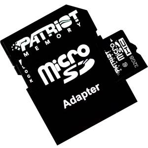 Card memorie Patriot micro SD, 32 GB, clasa 10+Adaptor SD