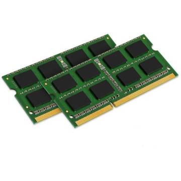 Memorie laptop Kingston Value Ram, DDR3, 2 x 8 GB, 1333 GHz, CL9, 1.5V, Unbuffered, non-ECC, kit