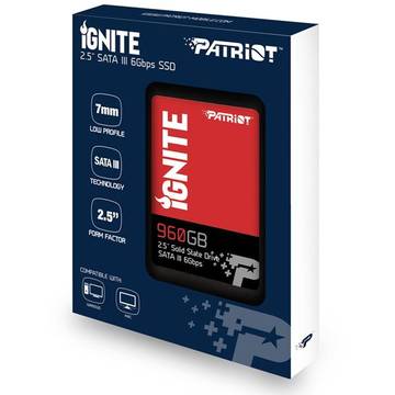 SSD Patriot SSD Ignite 2.5'' 960GB SATA3, 560/545MBs, IOPS 80/75K
