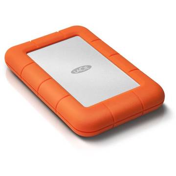 Hard disk extern LaCie Rugged Mini, 1 TB, 2,5'' USB3.0, 5400RPM, rezistent la soc
