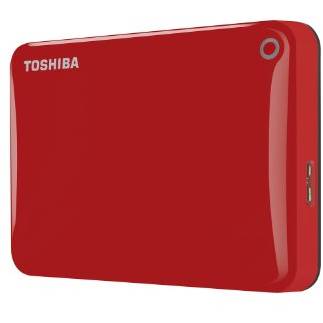 Hard disk extern Toshiba Canvio Connect II, 1 TB, 2.5 inch, USB 3.0, rosu