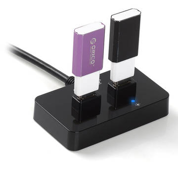 Orico Hub USB DBU3-2P, 2 porturi USB 3.0, Negru