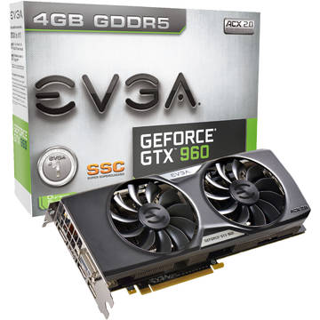 Placa video EVGA GeForce GTX 960 SuperSC ACX 2.0+, 4GB GDDR5, 128-bit