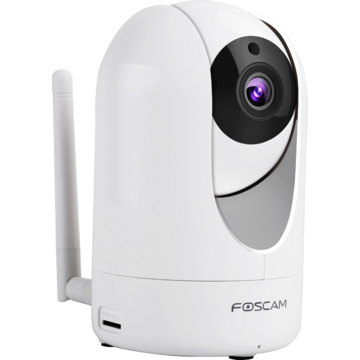 Camera de supraveghere Foscam R2, Wireless, Full HD 2 MP, micro SD-card, de interior, alba