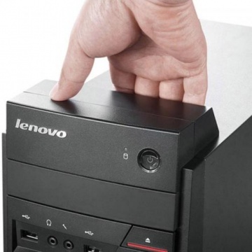 Sistem desktop brand Lenovo ThinkCentre E50-00, procesor Intel Pentium J2900 2.4GHz, 4 GB RAM, 500GB HDD, Free DOS, negru