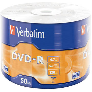 Verbatim DVD-R 16x, 4.7 GB, 50 bucati