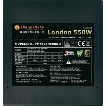 Sursa Thermaltake London, 550W, ventilator 140 mm, PFC activ