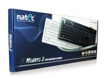 Tastatura Natec Medusa 2, USB 2.0, alba