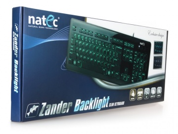 Tastatura Natec Zander iluminata, USB 2.0, neagra