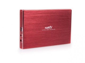 HDD Rack Natec Rhino LTD, 2.5 inch, SATA - USB 3.0, rosu
