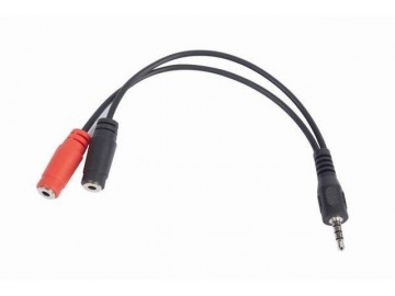 Accesorii Audio Hi-Fi Gembird Adapter Stereo Mini Jack (M) 4-pin -> 2x Mini Jack (F), 20cm, black