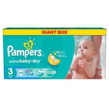 PAMPERS Scutece Active Baby 3 Giant Pack, 108 bucati