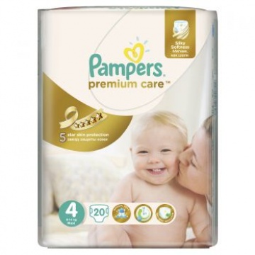PAMPERS Scutece Premium Care 4 Maxi Small Pack, 20 bucati