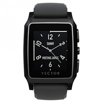 Smartwatch VECTOR Smartwatch Meridian M1-20-006, Bluetooth, Bratara silicon, Rezistent la apa si praf, Negru