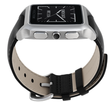 Smartwatch VECTOR Smartwatch Meridian M1-20-005, Bluetooth, Bratara piele, Rezistent la apa si praf, Negru/Argintiu