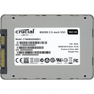 SSD Crucial SSD BX200 2.5inch 960GB, 540/490MBs, 7mm, 9.5mm adapter