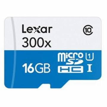 Card memorie Lexar Micro-SD 16GB, C10 H.S., Alb-Albastru