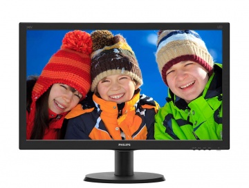 Monitor LED Philips V-Line 240V5QDSB/00, 16:9, 23.8 inch Full HD, 5 ms, negru