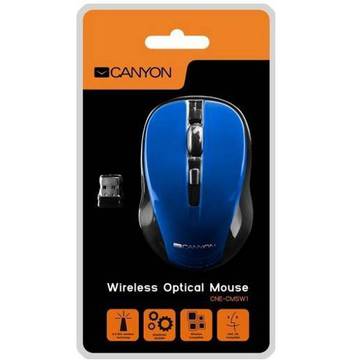 Mouse Canyon CNE-CMSW1BL, optic, USB, 800-1000-1200dpi, albastru