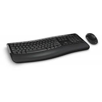 Tastatura Microsoft PP4-00019, cu mouse, wireless, negru