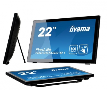 Monitor LED Iiyama ProLite T2235MSC-B1, 21.5 inch, 16:9, 6 ms, multi-touch, negru