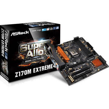 Placa de baza ASRock Z170M Extreme 4, socket LGA1151, chipset Intel Z170, micro-ATX