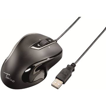 Mouse Hama Torino, optic, USB, 1200 dpi, negru