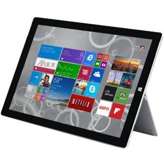 Tableta Microsoft Surface3 4G, 10.8 inch, Intel Atom  Z8700-X, 64 GB SSD, 2 GB RAM, Windows 10,argintie