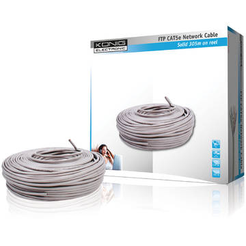 Cablu FTP cat5e, cupru solid, 305m/rola, Konig
