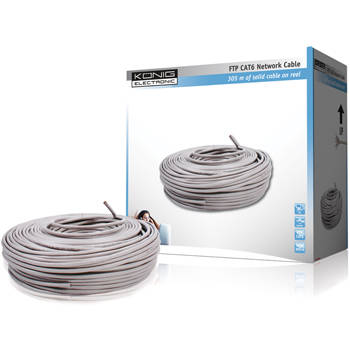 Cablu FTP cat 6  conductor solid 305m pe rola  Konig