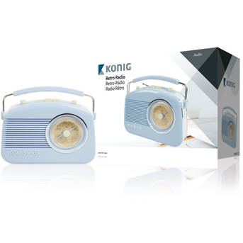 KONIG Radio cu design retro, albastru