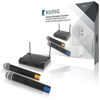 Microfon KONIG Sistem wireless cu 2 microfoane König