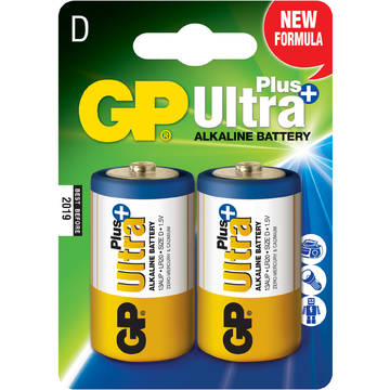 Baterie ultraalcalina R20 (D) 2 buc/blister UltraPLus GP - pret per baterie
