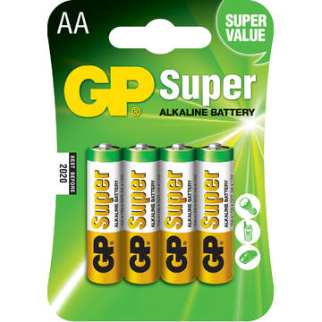 Baterie alcalina R6 (AA) 4 buc/blister Super GP - - pret per baterie
