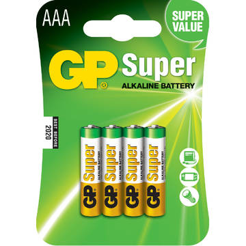 Baterie alcalina R3 (AAA) 4 buc/blister Super GP - pret per baterie