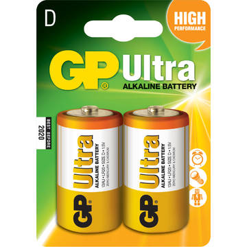 Baterie alcalina R20 (D) 2 buc/blister Ultra GP - pret per baterie