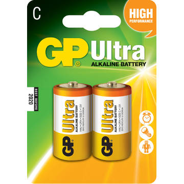 Baterie alcalina R14 (C) 2 buc/blister Ultra GP - pret per baterie
