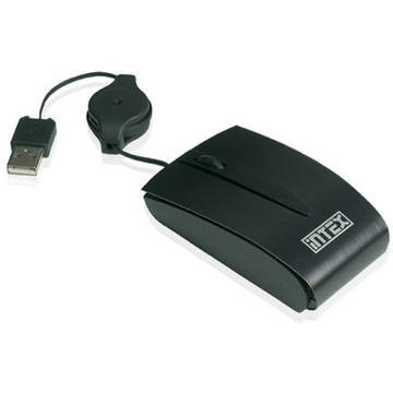 Mouse MOUSE OPTIC USB RETRACTABIL INTEX