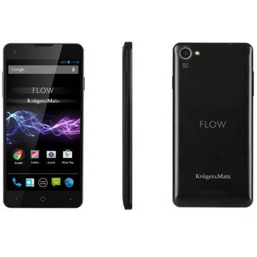 Smartphone Kruger Matz Flow 2, quad core, 4G,dual sim, 5 inch, negru