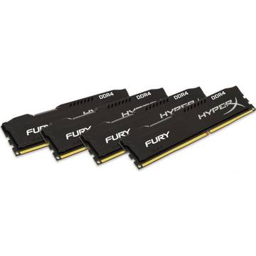 Memorie Kingston HyperX Fury, DDR4, 4 x 16 GB, 2400 MHz, CL15, kit