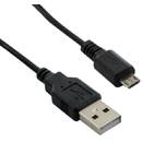 4World Cablu USB 2.0 MICRO 5pin, AM / B MICRO transfer/incarcare, 1.0m, negru