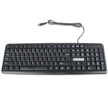 Tastatura 4World pentru computer 107 taste PS/2, neagra