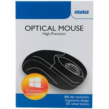 Mouse Mouse optic 4World, PS2, BASIC2, 1200dpi, negru