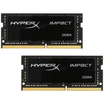 Memorie laptop Kingston HyperX Impact  SODIMM DDR4  HX424S14IBK2/32 , 2400 MHz,  32GB, CL14