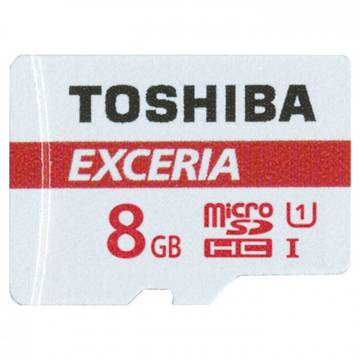 Card memorie Toshiba THN-M301R0080EA  MicroSD M301 Exceria R48,   8GB, alb-rosu