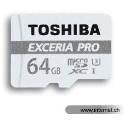 Card memorie Toshiba THN-M401S0640E2 microSD  EXCERIA PRO R95, 64GB, argintiu