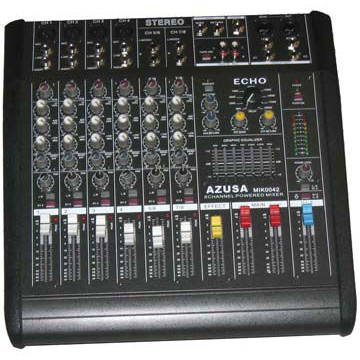 Consola DJ Azusa Mixer + Amplificator PMQ2108 MIK0042, 2X240W