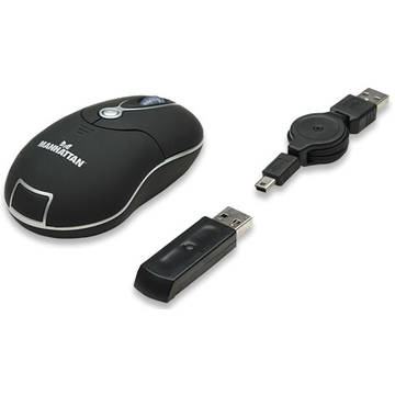 Mouse Manhattan Mini mouse wireless optic MMX 176811 , 800dpi, negru