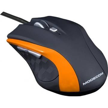 Mouse Modecom M-MC-00M5-160, optic, MC-M5, 800-1600-2400 dpi, negru -portocaliu